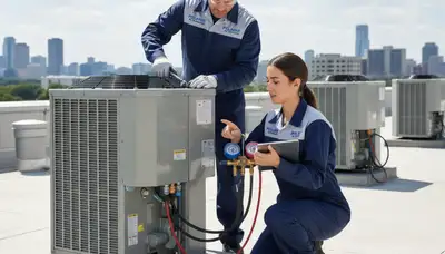 HVAC technician providing expert AC repair service in Knoxville, TN for reliable home cooling