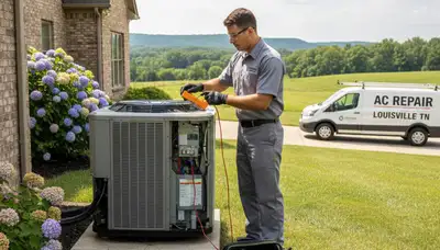 HVAC technician providing professional AC repair service in Knoxville, TN