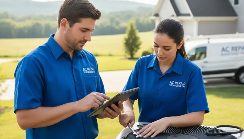 HVAC technician providing professional AC repair service in Knoxville, TN
